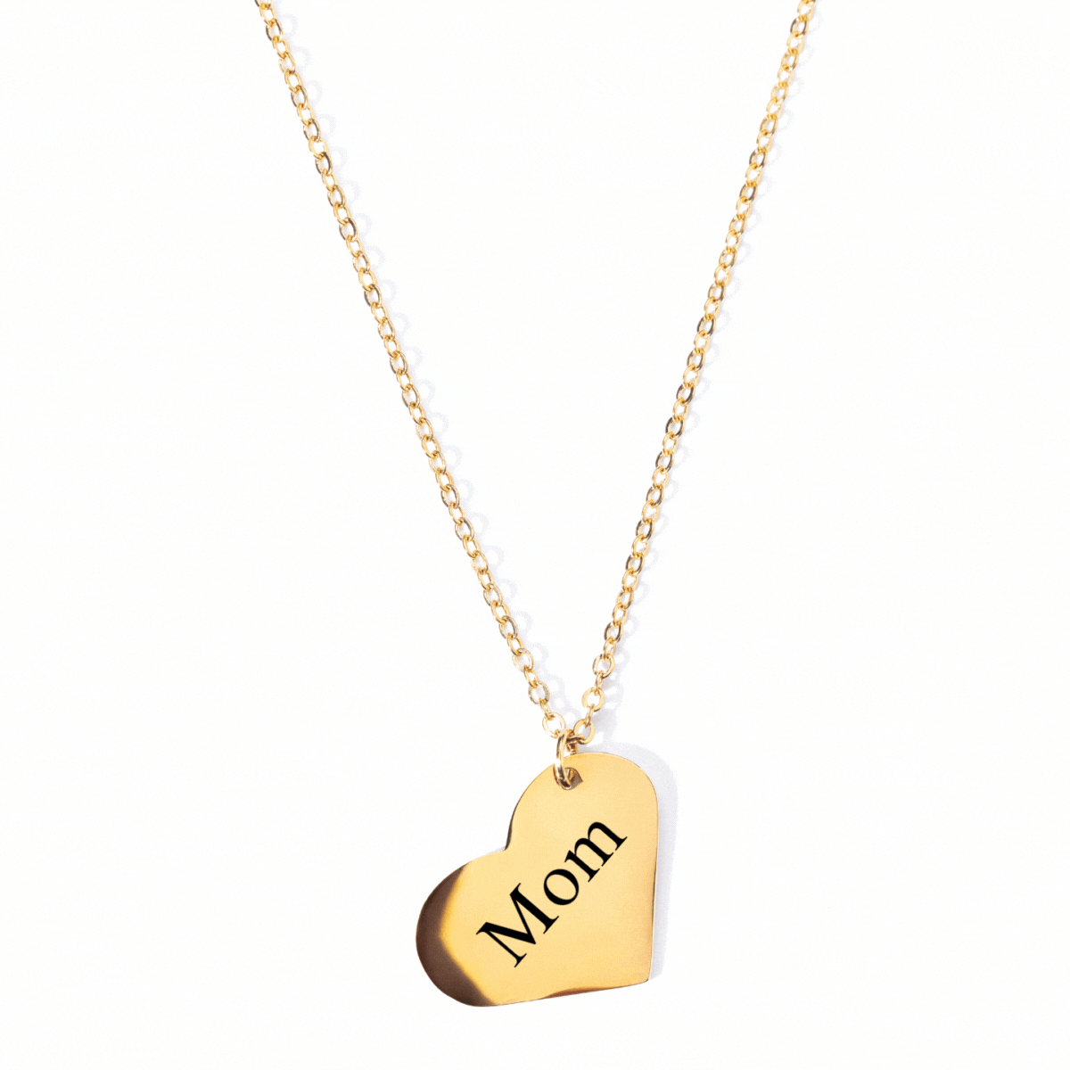 Personalized heart necklace with custom engraving