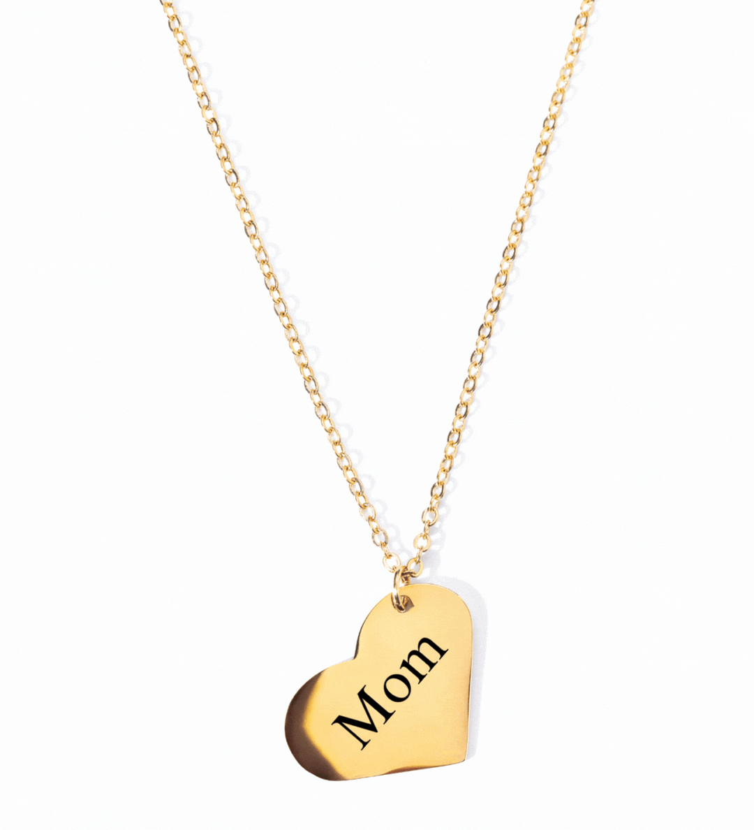 Personalized heart necklace with custom engraving
