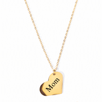 Personalized heart necklace with custom engraving