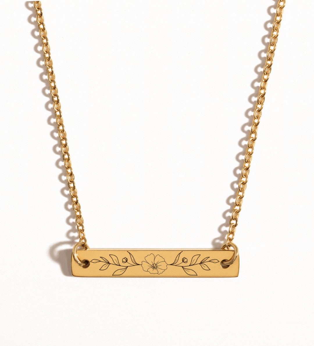 personalized Birth flower necklace 