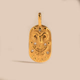 Engravable Aries Medallion Charm