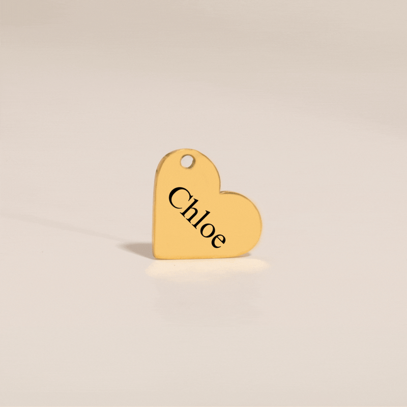Engravable Tiny Heart Charm