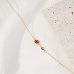 Mother Child Birthstone Necklace, Mother's Day Gift for Her, Mom Necklace with Emerald Birthstone, Handmade Jewelry, Birthday Gift for Her