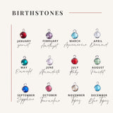 Mother Child Birthstone Necklace, Mother's Day Gift for Her, Mom Necklace with Emerald Birthstone, Handmade Jewelry, Birthday Gift for Her