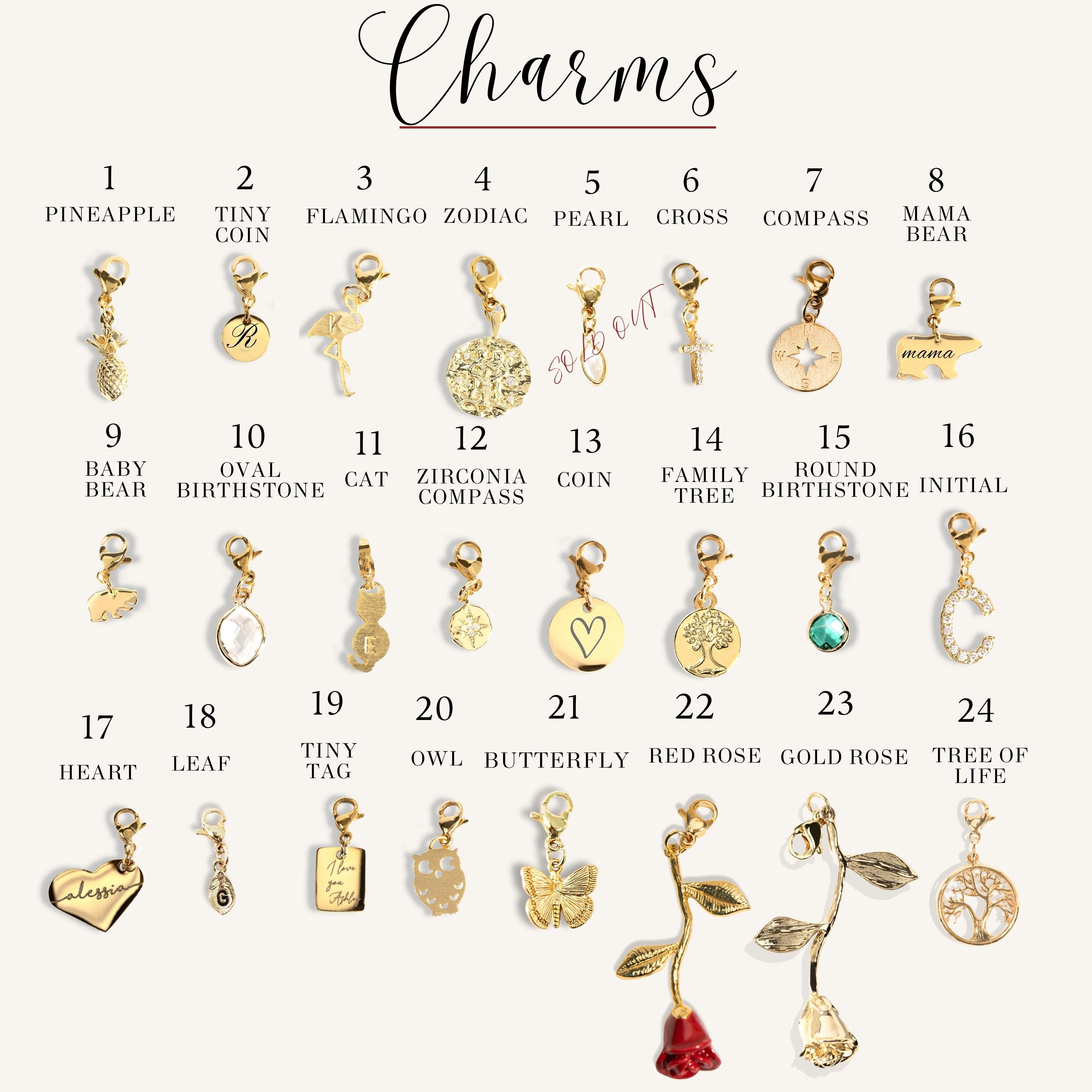 Charm Necklace, Personalized jewelry for Her, Custom Charm Necklace, Graduation Gift, Mom Jewelry, Build Your Own Necklace, Bridesmaid Gift