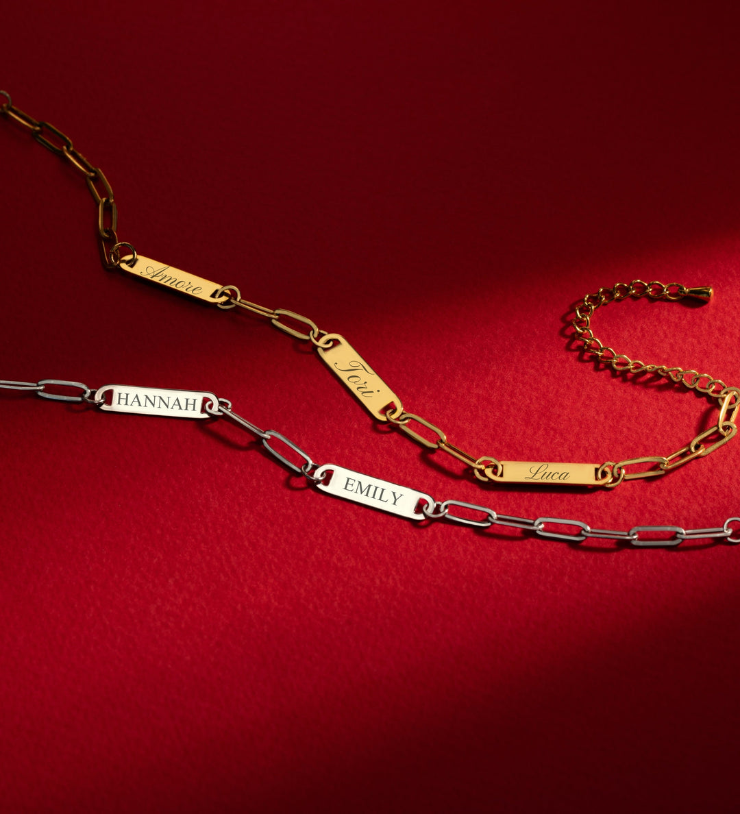Custom Paper clip Bracelet with Name, Personalized Jewelry for Women, Mom Bracelet with Kids Names, Valentines Day Gift for Her, BFF Gift