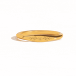 Personalized dainty custom birth flower ring 
