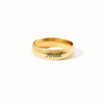 Personalized gold ring with custom engraving 