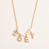 Pearl Initial Necklace