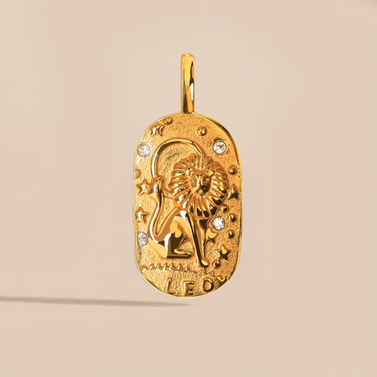 Engravable Leo Medallion Charm